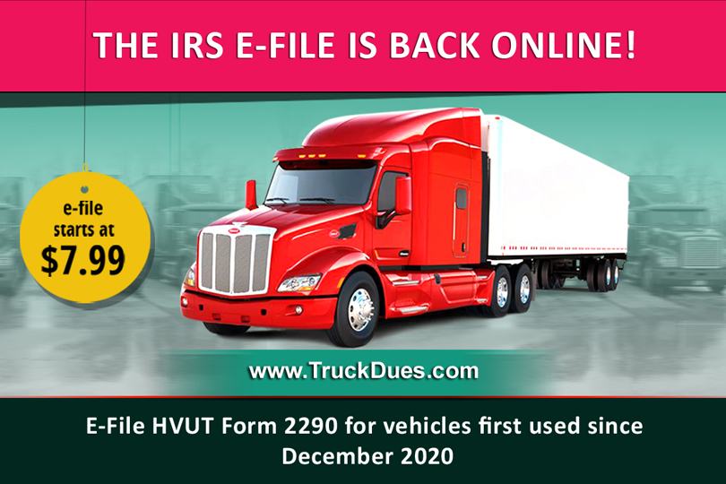 IRS efile operations To efile vehicle use tax