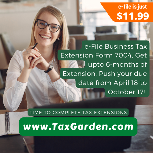 Tax Extension Form 7004 for c-corporations 