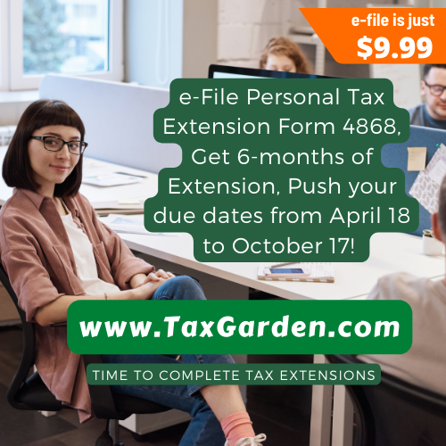 Tax Extension for Personal tax filers 
