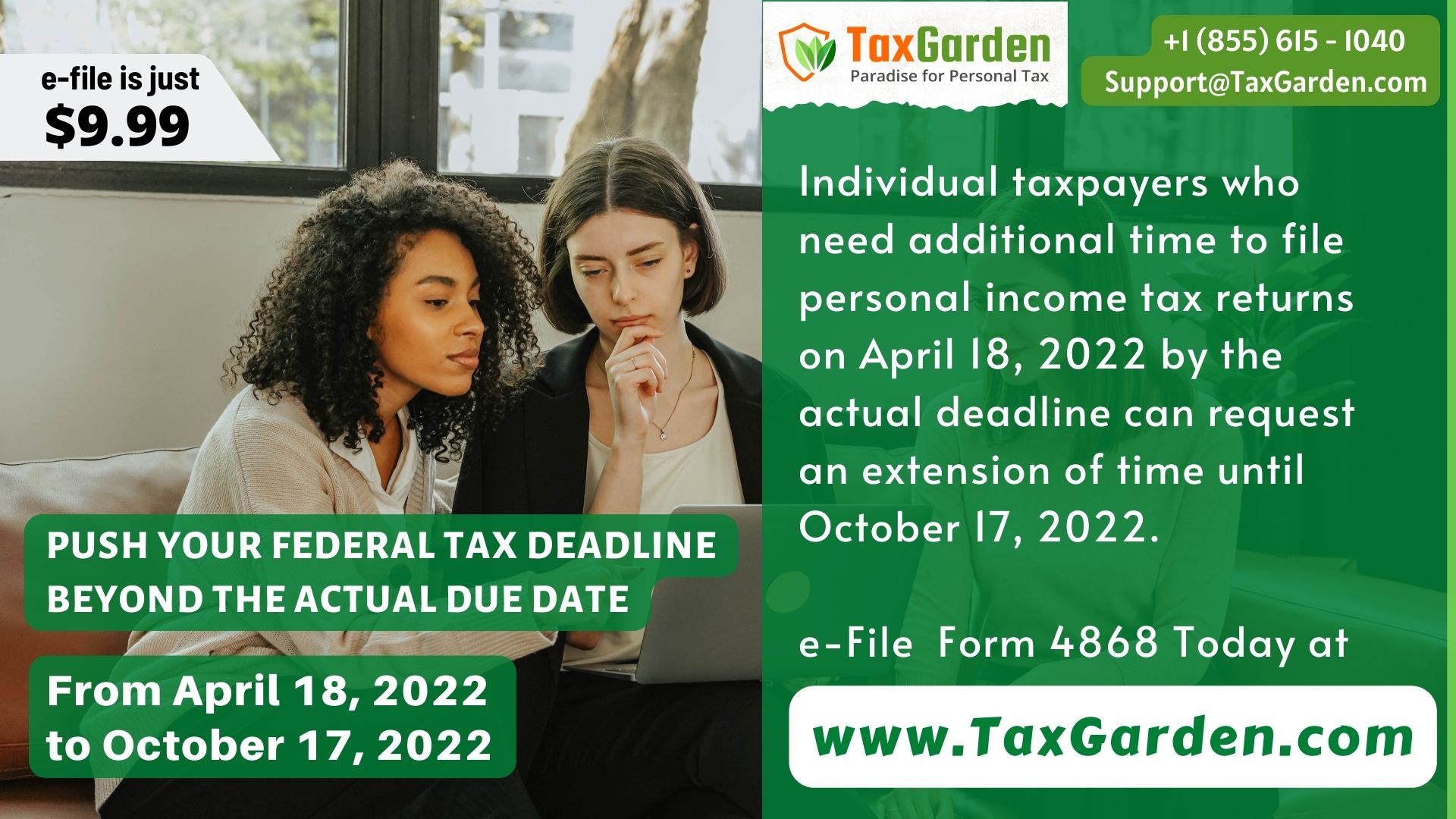 TaxGarden for Personal Tax Extensions 